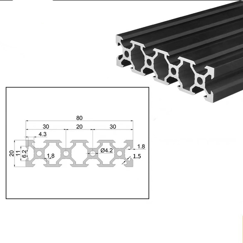 China Supplier T Slot Aluminium Extrusion Profiles V Slot for rail Custom Aluminium Profiles Industrial Frame