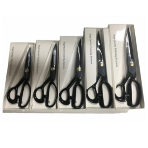 2024 high quality Steel black sewing scissors tailor anti-rust professional tailors scissor for fabric cutting