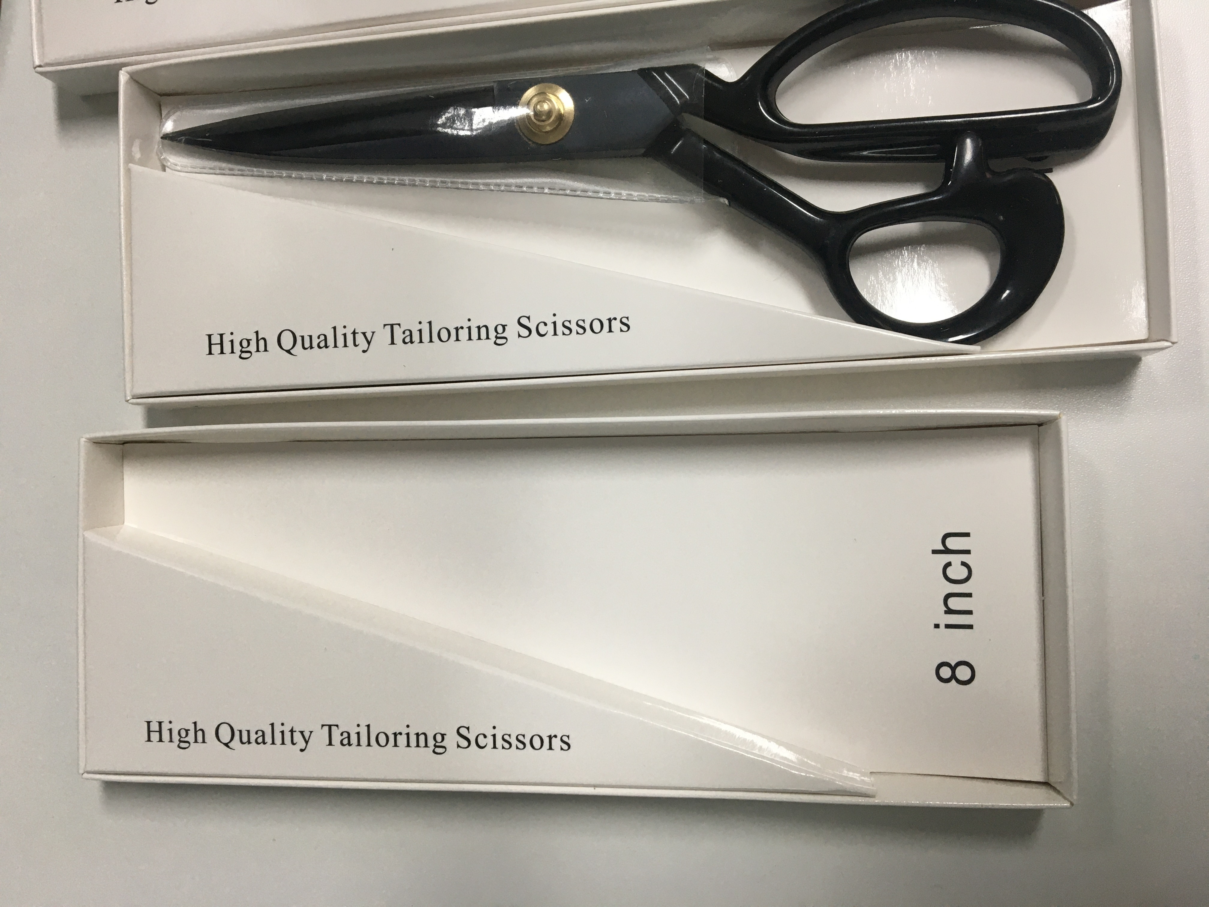 2024 high quality Steel black sewing scissors tailor anti-rust professional tailors scissor for fabric cutting