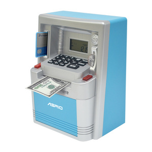 Intelligent atm machine piggy bank for kids mini cute money box for adults with Debit Card Password Login