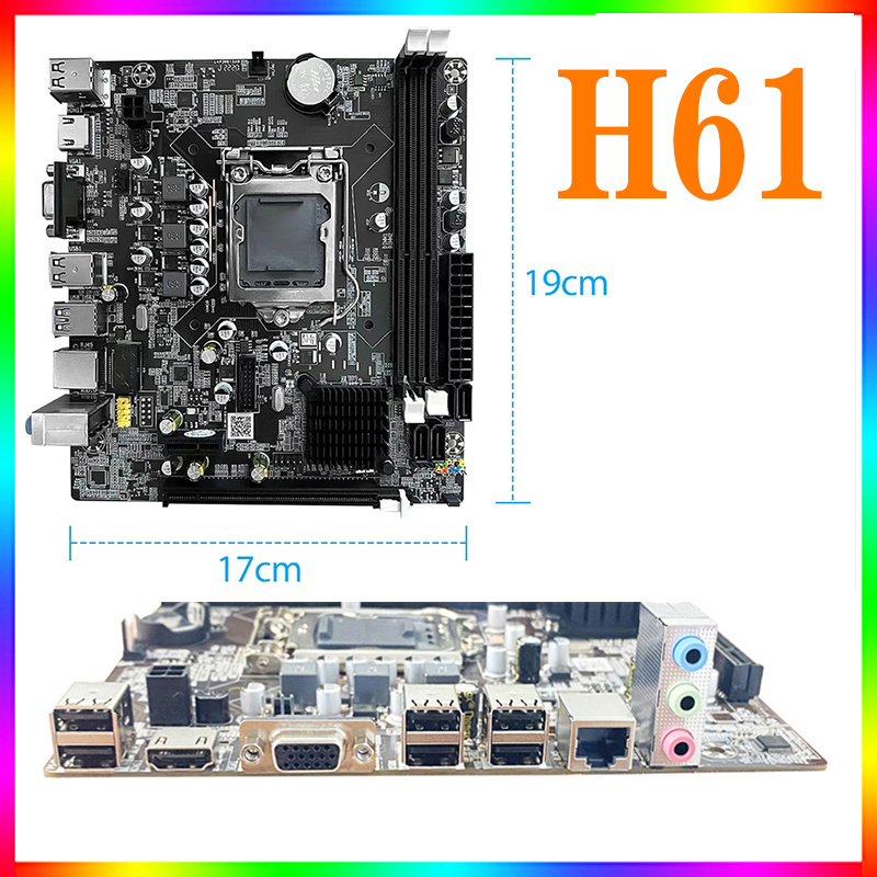 Motherboard cpu combo H61 kit i3 2120 cpu lga 1155 ram DDR3 mini itx H61 motherboard set