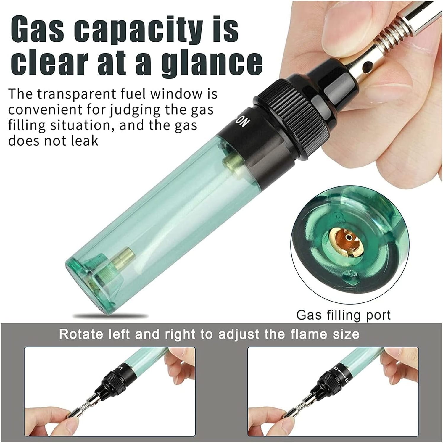 Portable Welding Pen Burner Blow Torch Gas Soldering Iron Cordless Butane Tip Tool Adjustable Welding Solder Iron Tool  Kit