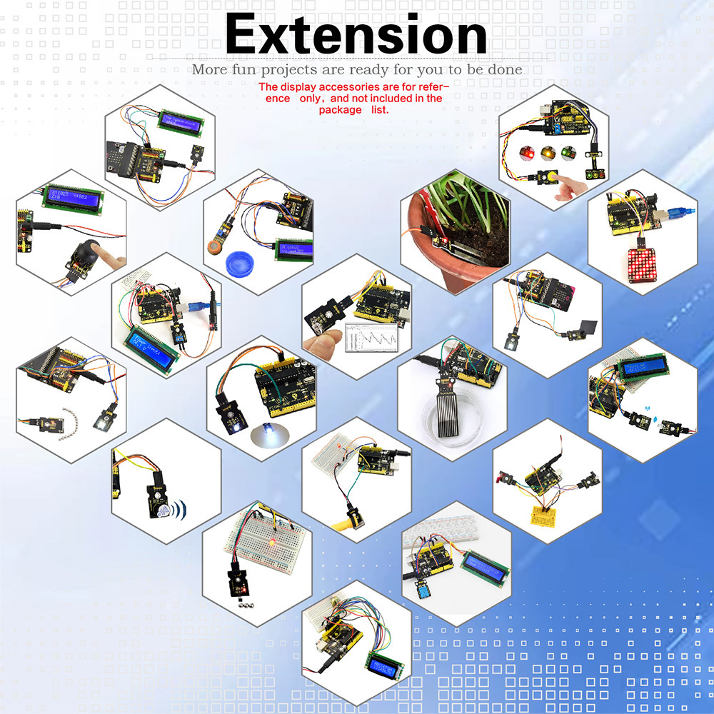 NEWEST! Keyestudio 48 in 1 Sensor Starter Kit With Gift Box For Arduino DIY Projects (48pcs Sensors)