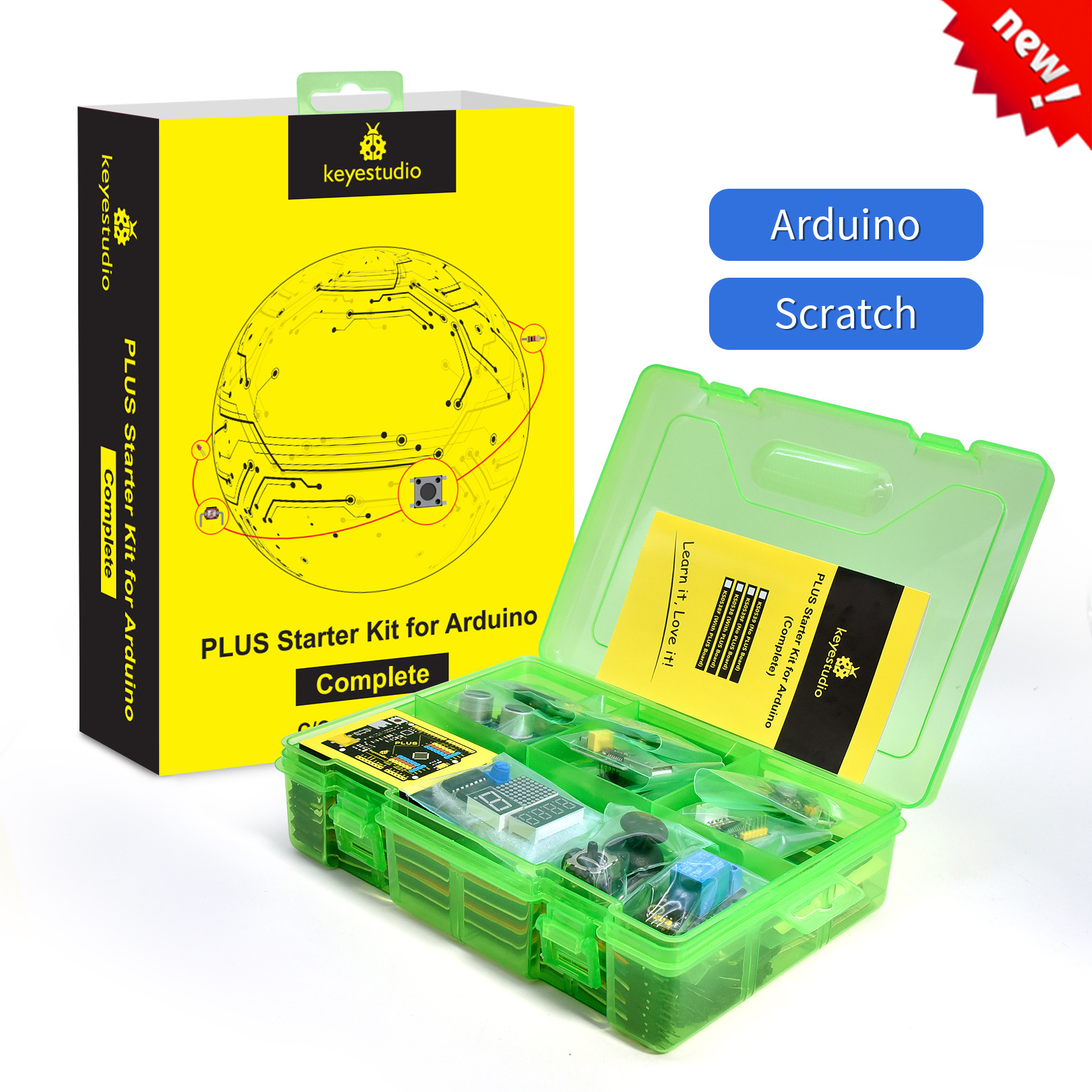 Keyestudio DIY Complete Starter Kit for Arduino(Without Plus maun board)