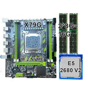 KEYIYOU X79 Chip  LGA 2011 Motherboard Combos XEON Kit E5 2680 V2 CPU And 16GB DDR3 RAM 1600Mhz Memory