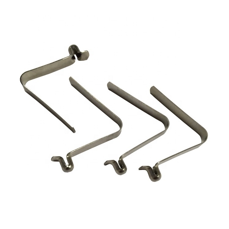 Hot Sale Free Sample 65Mn Steel Stainless Steel Button Lock Flat Springs V Shape Clip Metal V-Spring Tube Clips