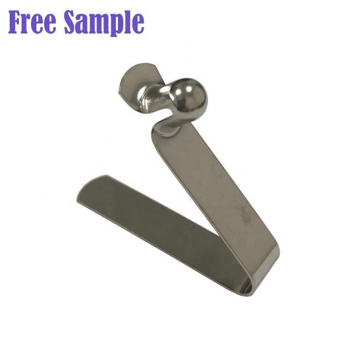 Hot Sale Free Sample 65Mn Steel Stainless Steel Button Lock Flat Springs V Shape Clip Metal V-Spring Tube Clips