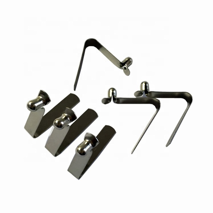 Hot Sale Free Sample 65Mn Steel Stainless Steel Button Lock Flat Springs V Shape Clip Metal V-Spring Tube Clips