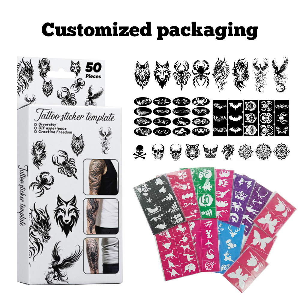 KHY Hand And Foot Printable Perfume For Glitter Role Mini Half Sleeve Eusable Self Adhesive A4 Tattoo Stencil Templates