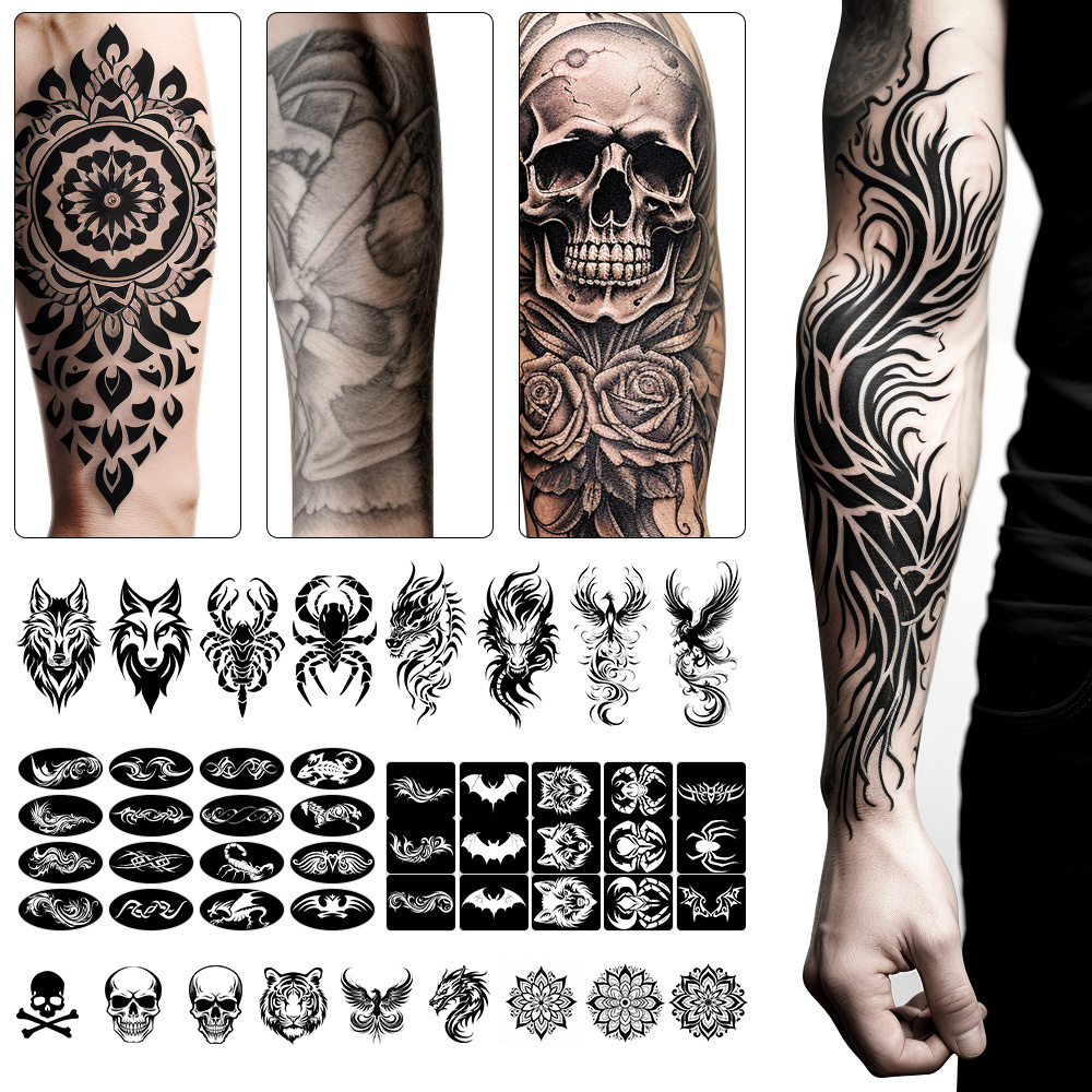 KHY Body Stencil Custom Temporary Printing Fake Tatoo For Men Water Transfer Waterproof Tattoo Sticker