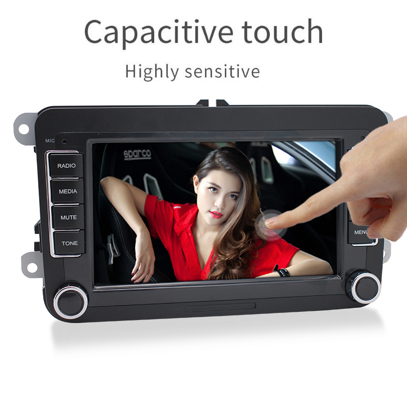 Carplay Android 11 2Din 7'' Car Radio Autoradio with Canbus GPS Navigation Wifi BT FM For VW Skoda Seat Passat Golf 5 6