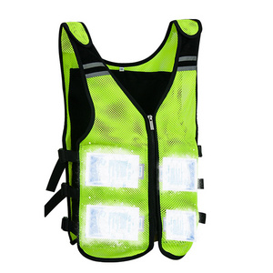 Breathable Lightweight Reflective Safety Cooling Vest Jacket With Ice Pack Bag for Hot Weather Work Running Cycling Fishing