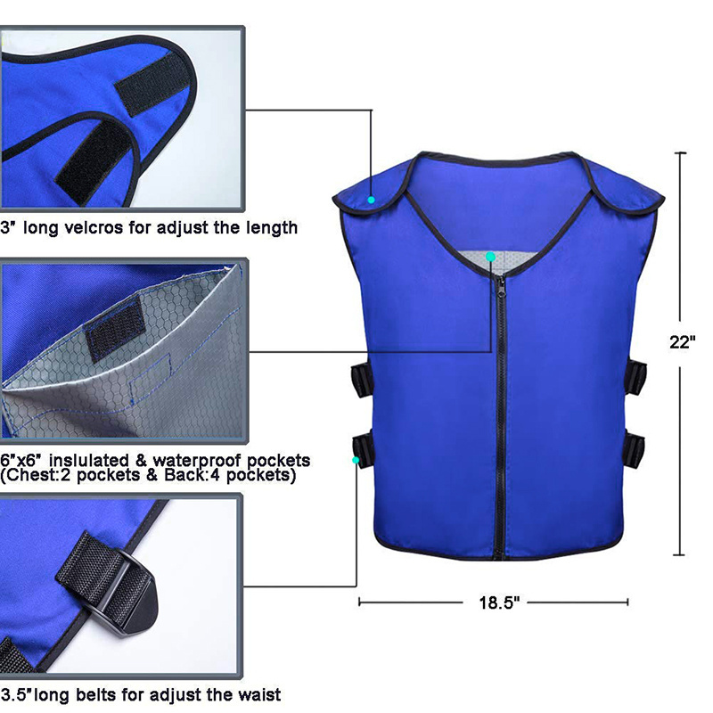 Cooling Vest For Men Women Hot Weather Reflective Vest With Ice Packs Cooling Clothes Cool Jacket For Working In The Heat