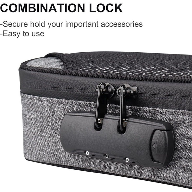 Custom Logo Lockable Odor Proof Stash Storage Case Stash Box Carbon Smellproof Smell Proof Bags with Combination Lock