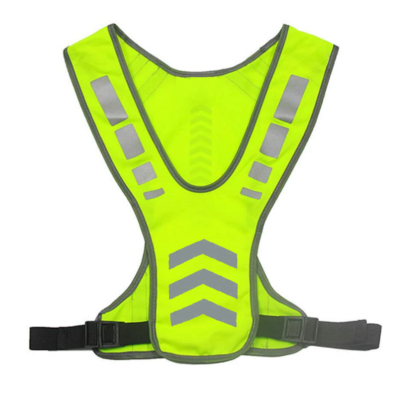 Reflective Running Vest Gear with Pocket Women Men Kids Yellow Safety Reflective Vest for Night Cycling Walking Bicycle Jogging