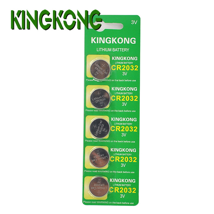 Hot Sale Kingkong Brand cheap CR2032 3V 5V for watch 2032  LiMno2 button cell lithium battery