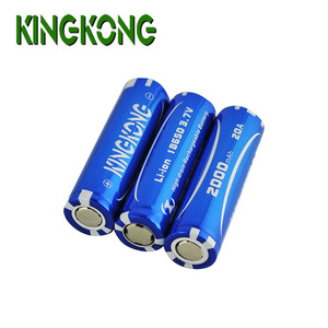 OEM/ODM factory  INR18650 li-ion battery 3.7V 2000mah Lithium li ion Icr 18650 rechargeable battery