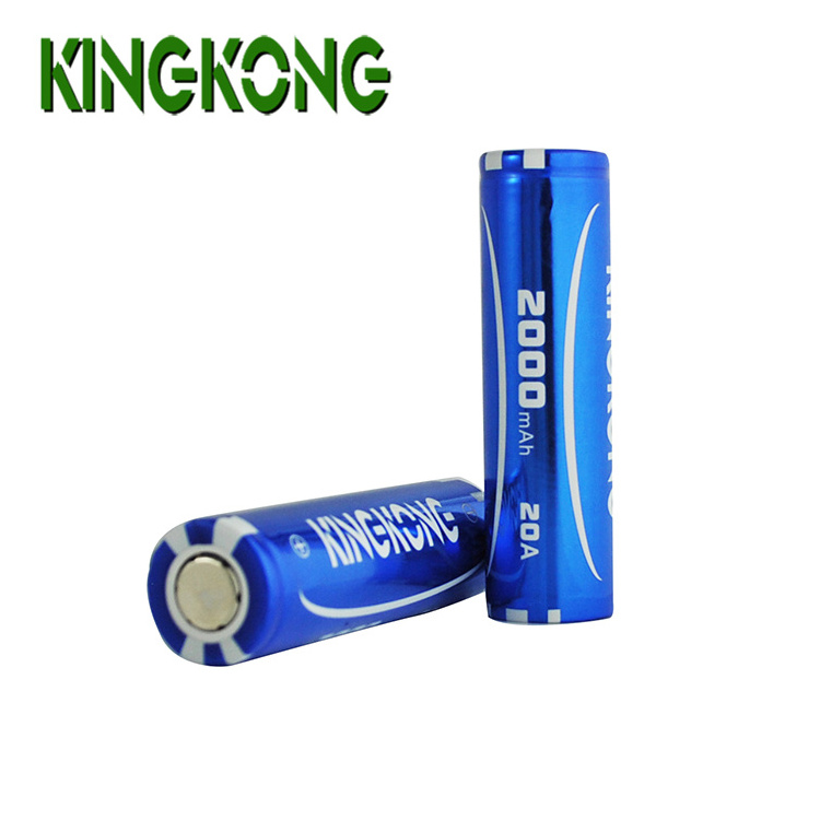 OEM/ODM factory  INR18650 li-ion battery 3.7V 2000mah Lithium li ion Icr 18650 rechargeable battery