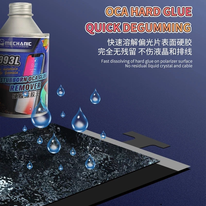 MECHANIC 993L OCA Glue Removing Liquids 300ml Touch Screen Repair For Mobile Phone Ipad LCD Screen OCA Glue Cleaning Removing