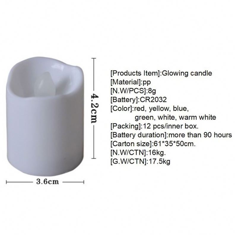 flameless led candle Festively decorated flameless bright wavy cylindrical light LED tea candle