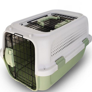 manufacturer Portable Plastic Airline Shipping Dog Transport Box Small Pet Kennel Cages Dog Carrier for Travel