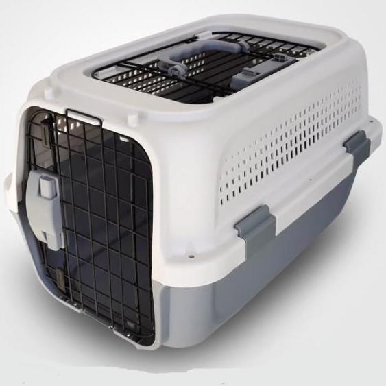 manufacturer Portable Plastic Airline Shipping Dog Transport Box Small Pet Kennel Cages Dog Carrier for Travel