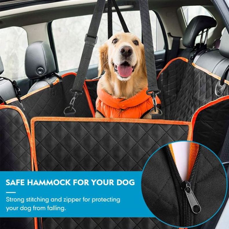 100% waterproof car seat dog bed hammock scratchproof nylon pet dog car seat cover for back seat