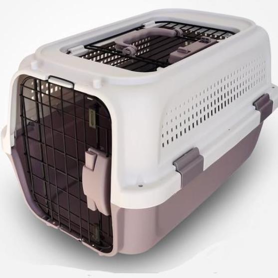 manufacturer Portable Plastic Airline Shipping Dog Transport Box Small Pet Kennel Cages Dog Carrier for Travel