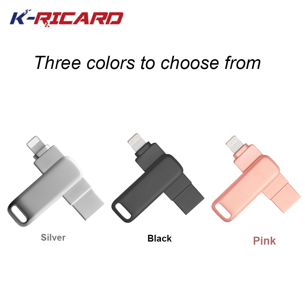 K-ricard Silver 2in1 USB3.0 Pendrive Mobile USB 512GB 1TB usb flash drive 256GB memory stick