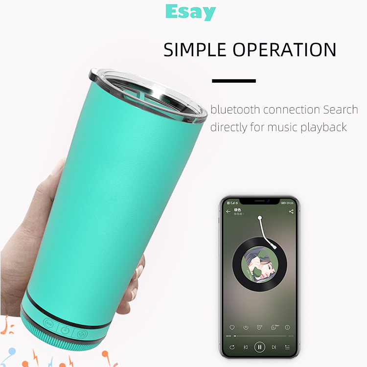 Stainless steel smart water cup can be connected to  double wall insulation with lid travel available