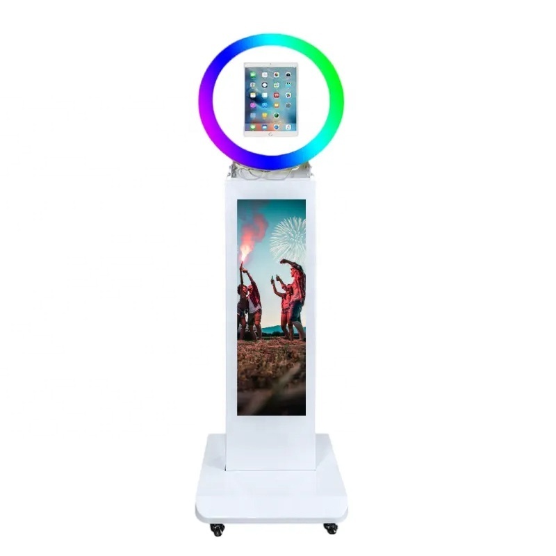 Portable iPad Photo Booth Party Supplies Selfie Station Ipad Photo Booth Kiosk With LCD Screen