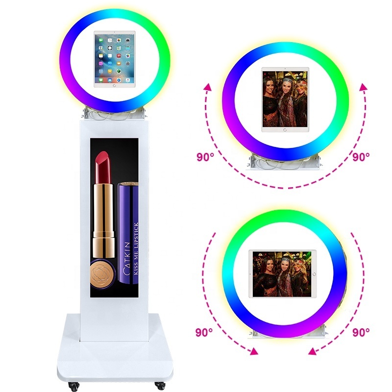 Portable iPad Photo Booth Party Supplies Selfie Station Ipad Photo Booth Kiosk With LCD Screen