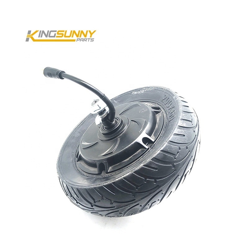 48v 600w 8 Inch Solid Tire Motor With Drum Brake 200x60 Hub Wheel Engine Motor For Vsett 8 8+ Electric Scooter Parts