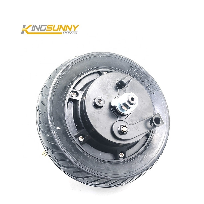 48v 600w 8 Inch Solid Tire Motor With Drum Brake 200x60 Hub Wheel Engine Motor For Vsett 8 8+ Electric Scooter Parts