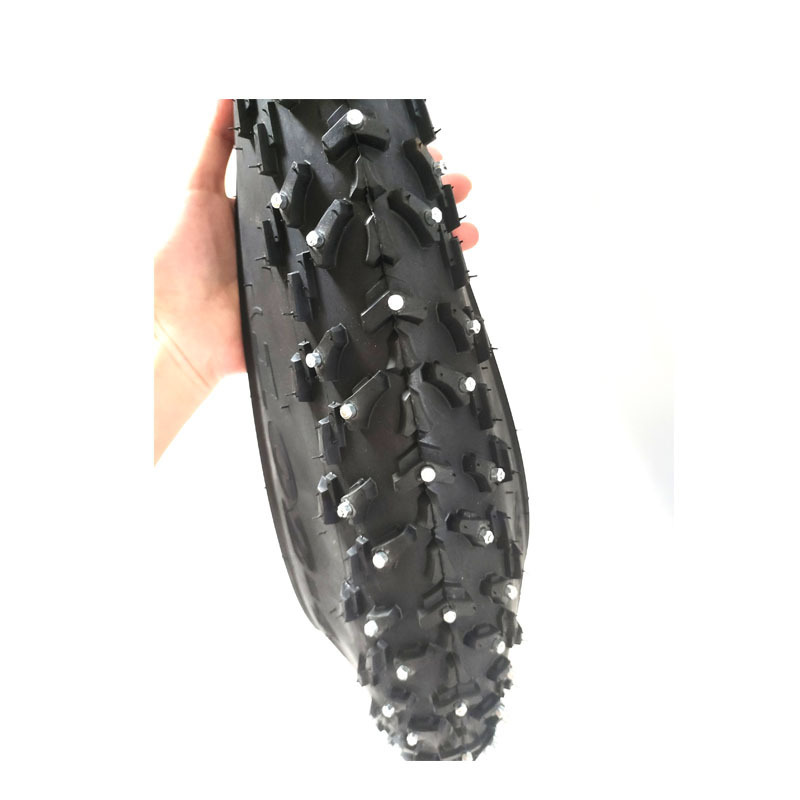 20*4.0 Tyre With 198pcs Spikes Snow Fat Tire Bike With 20*4.0'' Big Snow Electric Bike Rubber Winter Studded Tire