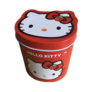 Custom Lovely Cartoon Pattern Gift Box Candy Chocolate Storage Hello Kitty Tin