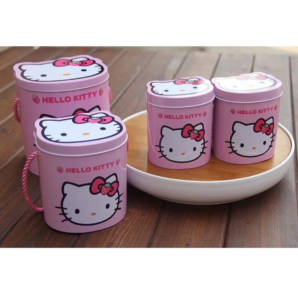 Custom Lovely Cartoon Pattern Gift Box Candy Chocolate Storage Hello Kitty Tin