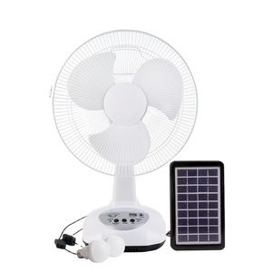 16 inch 12 v Electric Mini Industrial USB Table DC LED Desk Solar Energy Power Battery Rechargeable Fan with Solar Panel