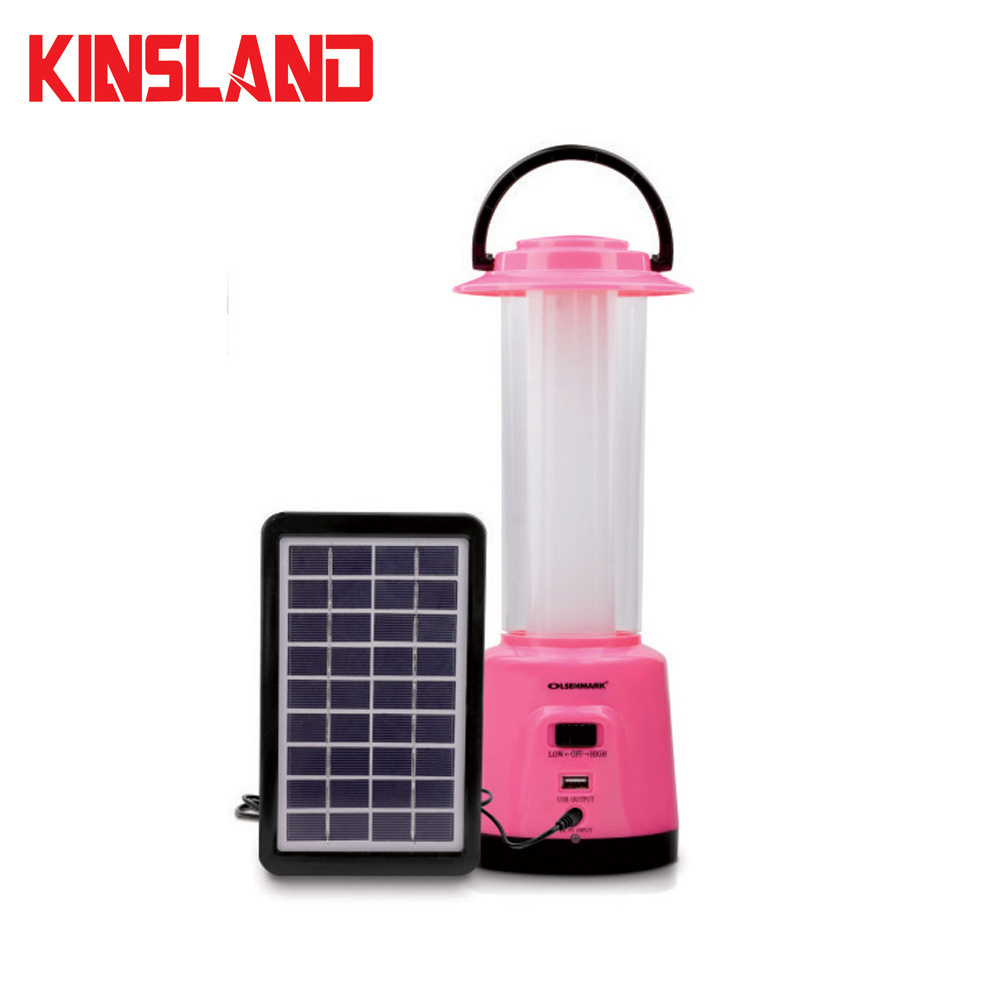 LED high-brightness Powered Solar Outdoor portable cheapest camping ermargency rechargeable light with USB Charger