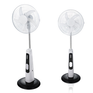 multifunctional luxury 2021 home modern 18 inch solar fan rechargeable battery ac dc stand fan high quality portable low price