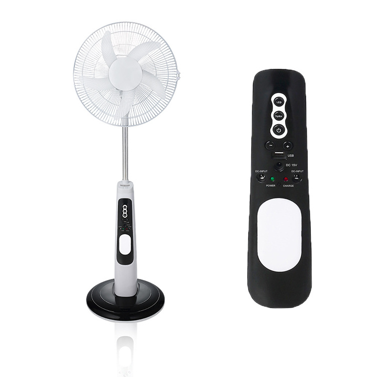 multifunctional luxury 2021 home modern 18 inch solar fan rechargeable battery ac dc stand fan high quality portable low price