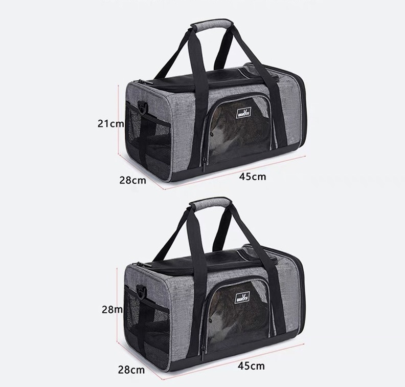 China Factory High Quality Pet Carrier bag Hot sale  Durable expandable Airline approved Cat Bag Pet Cages Carrier for Travel