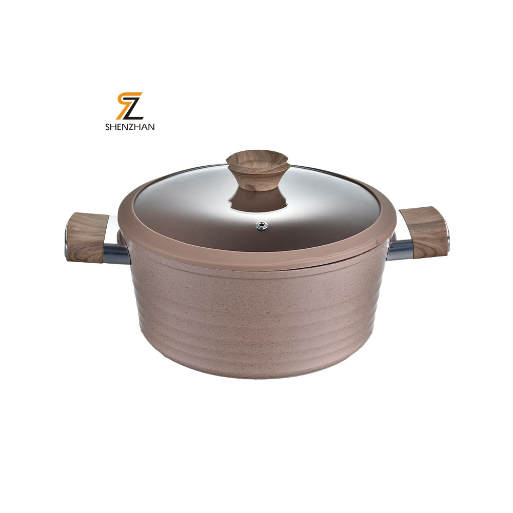 Hot Selling Ceramic Non Stick Cookware Set Cooking Aluminum Nonstick Pots Soup Granite Cookware Set Soup Pot With Lid