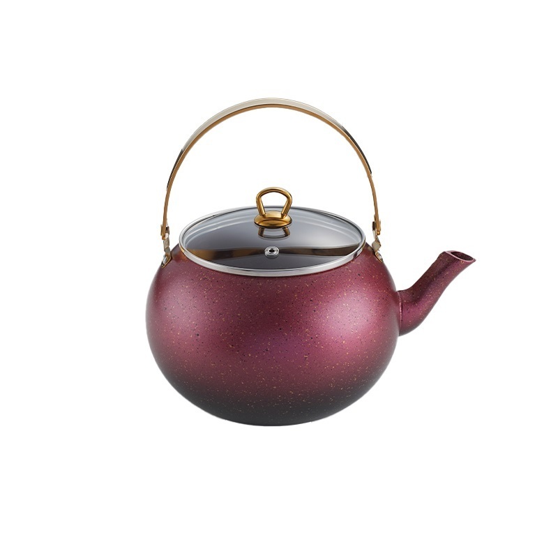 Manufacturer High Quality Color Induction Tea Kettle Forged Aluminum Teapot With Stainless Steel Handle