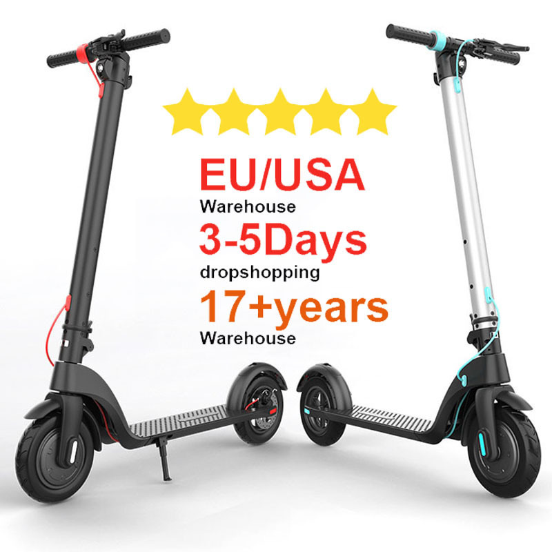 EU warehouse 2-in-1 Adult folding Lightweight X7/X8 2 Wheels powerful electric Mobility scooter USA Stock E- scooter E roller