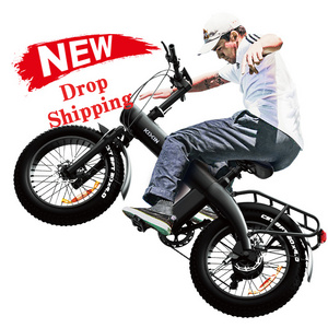 HX NEW Q3 48V 750W 9.6Ah 20inch Fat Tire Electric Bicycle Foldable Full Suspension Shimano 7 Speed Ebike Folding Electric Bike