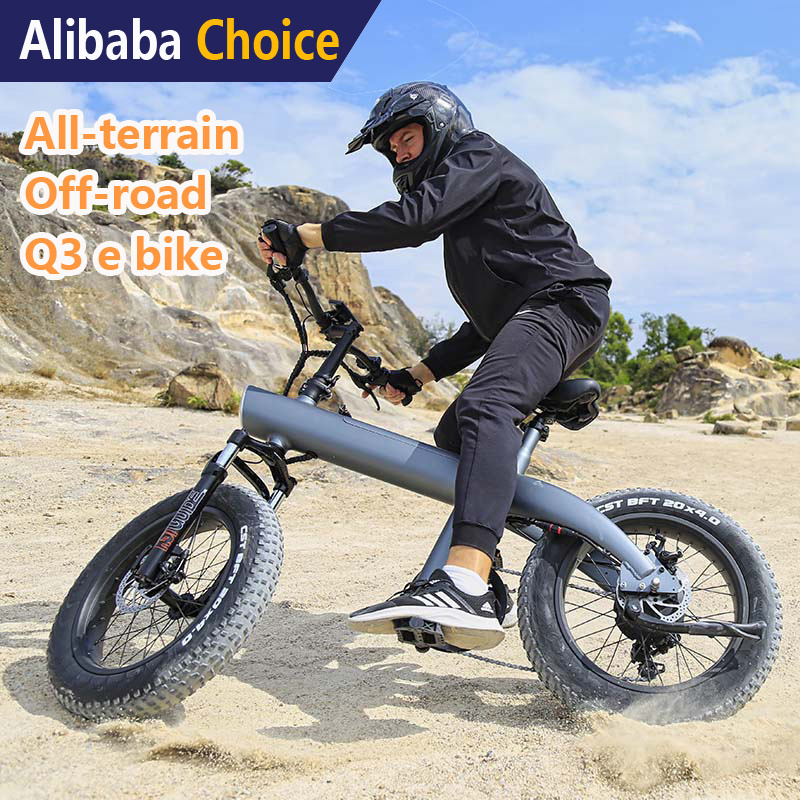 HX NEW Q3 48V 750W 9.6Ah 20inch Fat Tire Electric Bicycle Foldable Full Suspension Shimano 7 Speed Ebike Folding Electric Bike