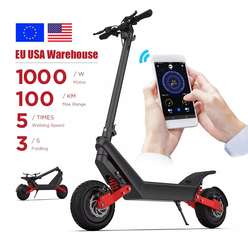 NEW 48V 1000W dual motor Off road All Terrain Electric Scooter 11 inch fat tire 100KM longer rang mobility e scooters for adult