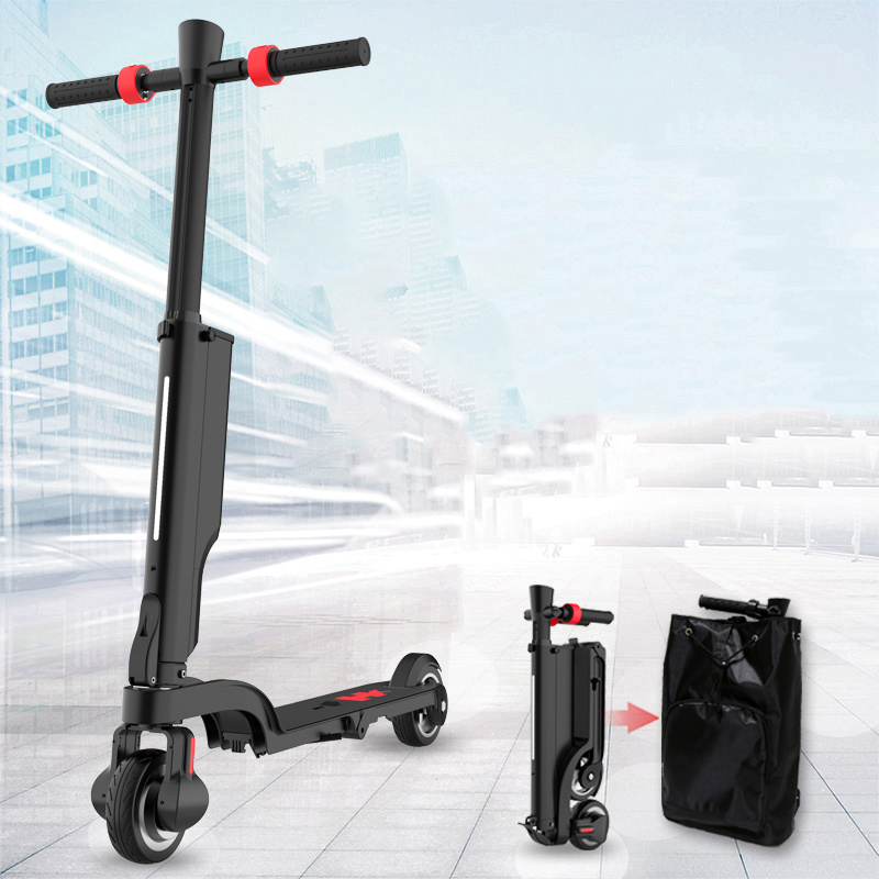 2024 new design 250W Folding moped uk legal E-scooter USB 5.5 inch 6AH X6 Backpack pedal assist Electric Scooters for kids young