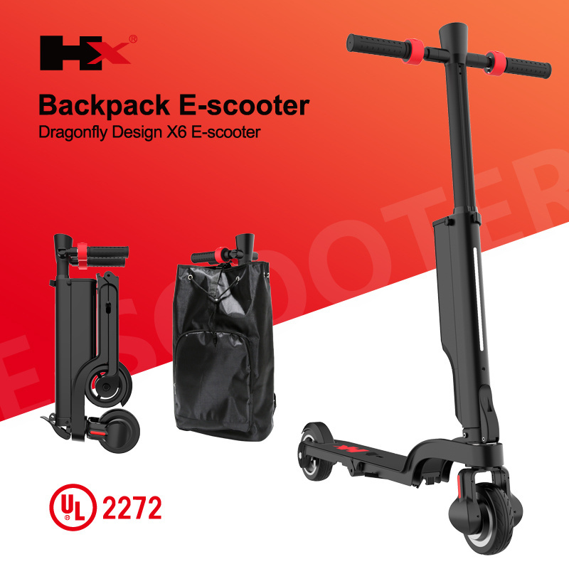 2019 HX X6 Hot Sale 8.5 Inch Vacuum Tire 25KM Power Bank  Motor 250W electric foldable scooter